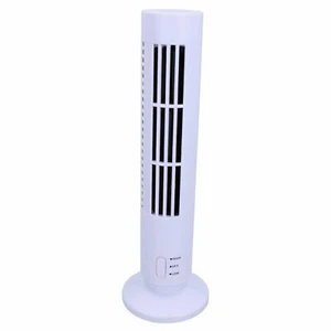 Ventilador enfriador de torre de escritorio USB de 33 cm 2 velocidades compacto delgado blanco - Imagen 1 de 3