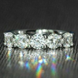 4.00 Ct Round Cut Real Treated Diamond Engagement Ring 925 Silver