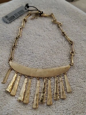 Robert Lee Morris Soho Gold-Tone Geo Shaky Stick Statement Necklace, 17" NWT $75 Foto 1 de 4
