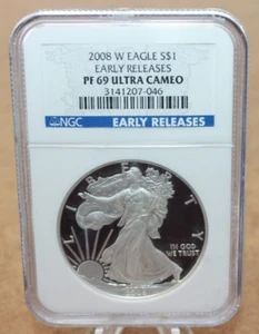 2008-W $1 Silver Eagle NGC PF69UC Early Releases [035WEJ] - Picture 1 of 7