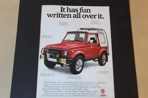 Original magazine advert: SUZUKI SAMURAI frame-ready wall-art - Picture 1 of 1