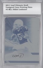 2011 Leaf Ultimate Draft Printing Plate Cyan 1/1 Mikel Leshoure Rookie RC 0t3