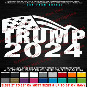 - Trump Half Flag Stars Left 2024 Make America Great Again Republican Sticker