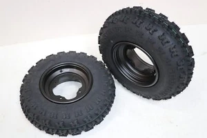 NEW 21x7x10 front tires + wheels rims Yamaha Banshee Raptor YFZ450 BLACK - Picture 1 of 10