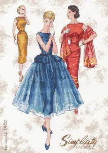 Kit de punto de cruz ~ Dimensiones simplicidad moda vintage damas #70-35369 - Imagen 1 de 4