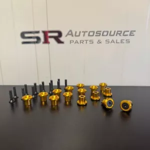 SR Autosource Gold/Black Rocker Cover Dress Kit for SR20DET VVT S14 S15 - Picture 1 of 1