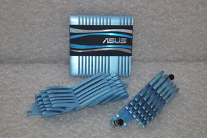 ASUS Kühlerset Heatsink Mainboard P5Q Northbridge South Kit - hellblau Passive - Bild 1 von 2