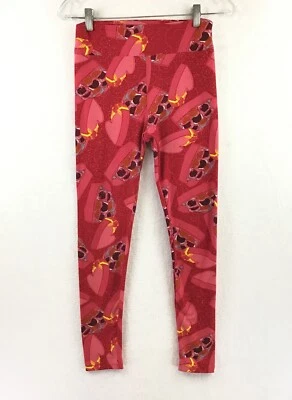 Leggings elásticas LuLaRoe / rosa vermelha coração chocolates dia dos namorados / tamanho único - Imagem 1 de 4