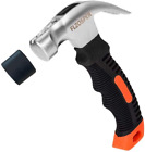 8-Oz. Stubby Claw Hammer with Magnetic Nail Starter - Polished Heavy Duty Steel 