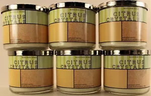 QTY 6 x Bath & Body Works CITRUS CRYSTALS 3 Wick 14.5 Oz Scented Candle - Picture 1 of 1
