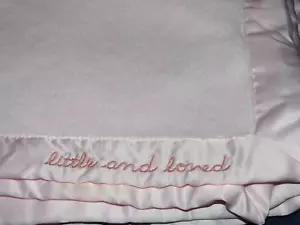 Carter's Pink Fleece Baby Blanket Little and Loved Girls Embroidered Satin Trim - Picture 1 of 3
