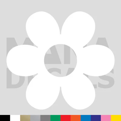 Calcomanía adhesiva de vinilo troquelado de flores - Flor de planta de jardín de margaritas Foto 1 de 2