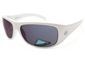 Bolle Sonar polarisierte Sonnenbrille glänzend weiß mit marineblauen verspiegelten Gläsern 11426 - Bild 1 von 6