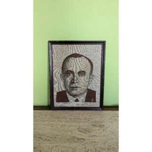 Vintage Strickportrait 50er/60er Jahre Mr. Fred Frank Phoenix Mills - Bild 1 von 9