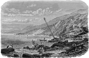 CROATIE- GOLFE CARNARO (KVARNER) ou FIUME (RIJEKA). PÊCHE au THON -Gravure 19e - Picture 1 of 3