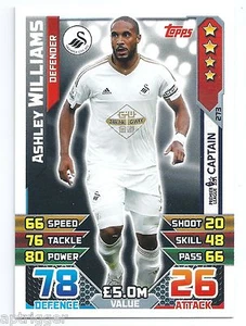 2015 / 2016 EPL Match Attax Base Card (273) Ashley WILLIAMS Swansea - Picture 1 of 1
