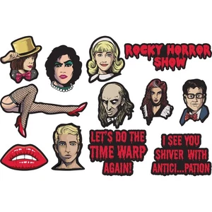 Rocky Horror Picture Show Movie Halloween Party Decoration 12 ct. Paper Cutouts - Picture 1 of 1