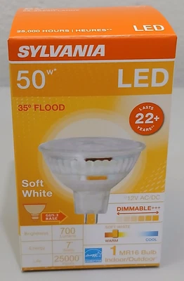 SYLVANIA LED ULTRA MR16 GU5.3 BIPIN LAMP 27K 41376 - Image 1 of 4