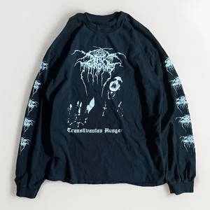 Vintage Darkthrone Band Transylvanian Hunger Long Sleeve T Shirt XL Black Metal - Picture 1 of 11