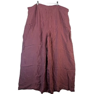 Pantalones Athleta Calm Cool Pierna Ancha Talla 3X Malva Sedoso Salón Pull-On Cupro Fluido - Imagen 1 de 10