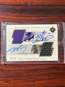 Michael Vick Daunte Culpepper 2004 UD Ultimate Collection Dual Patch Auto /15 - Picture 1 of 2