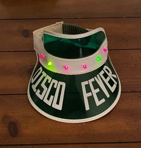 Original Vintage Disco Fever Sonnenblende Hut leuchtet - Bild 1 von 3