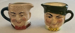 Artone England Micawber & Winking Micawber Toby Jugs 2” Vintage Lot of 2 - Picture 1 of 8