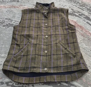 Hoggs of Fife Women's Green Tweed Fleece Gilet Waistcoat FieldPro Size 16 - Picture 1 of 8