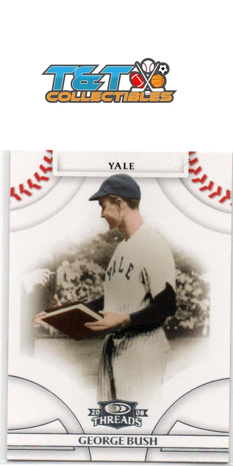 2008 Donruss Threads #33 George Bush Yale Bulldogs POTUS 58 - Image 1 of 1