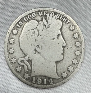 1914-S Barber Half Silver Dollar 50C San Francisco Fifty Cents Early Type Halves - Picture 1 of 2