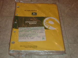 JOHN DEERE 40 BALE EJECTOR MANUAL Farm Equipment Literature - Picture 1 of 1