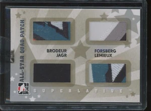 2007-08 ITG Superlative Brodeur Forsberg Jagr Lemieux All Star Quad Patch /9 - Picture 1 of 2