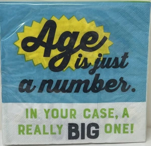 Age Humor Classic Happy Hour Beverage Napkins Paper 16 Pack Birthday Decorations - Picture 1 of 2