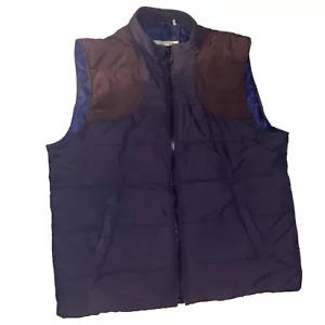 RARE Barbour Ludlow Outdoor Puffer Quilted Gilet Weste Navy Tan Men XL Damaged - Bild 1 von 14