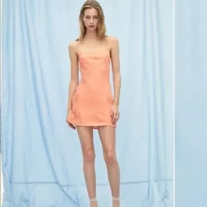 Aritzia Le Fou Wilfred Size 10 Samba Dress Silk Mini Slip Dress - Picture 1 of 12