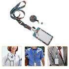 Card Set Easy To Pull Buckle Lanyard Retractable Holder Id Anti-Scratch