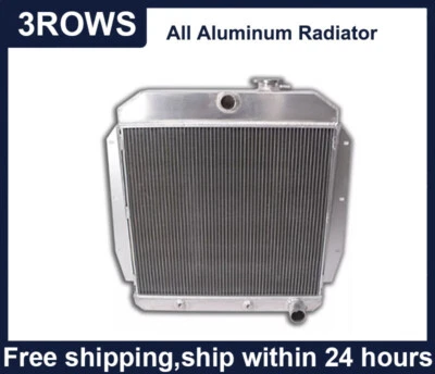 3ROWS Fit 1955-1959 1956 1957 1958 Chevrolet Truck GMC 100/150 Aluminum Radiator Foto 1 de 4