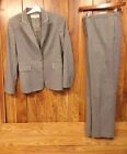 TAHARI 2-PC Pant Suit Size 6 Gray Suit Blazer Stripe Lined Pants Work Career