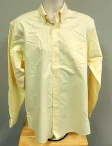 Camisa LL Bean 100 % algodón para hombre ajuste tradicional 16-36 amarillo brillante - Imagen 1 de 5