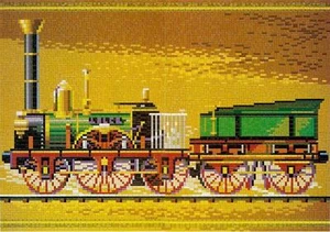 Mini Stecksystem Dampflok Nürnberger Adler ca. 9.200 Teile mit XXL-Steckvorlage - Bild 1 von 5