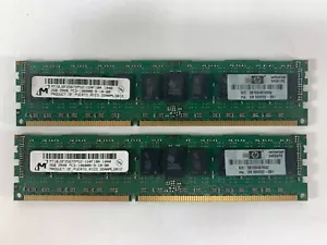 Micron 4GB (2x2GB) 2Rx8 PC3-10600R DDR3 MT18JSF25672PDZ HP 500202-061 Server RAM - Picture 1 of 1