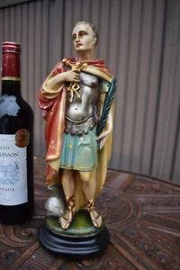 Antique chalk statue of Saint Expeditus Rare religious - Picture 1 of 8