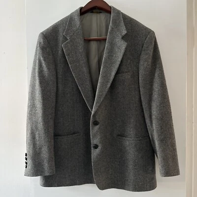 Abrigo deportivo vintage John Weitz 100 % lana hecho en EE. UU. espiga para hombre”  Foto 1 de 4