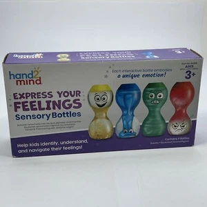 Paquete de 4 botellas sensoriales Hand 2 Mind Express Your Feelings Play Therapy - nuevas - Imagen 1 de 6