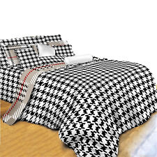 Dolce Mela DM498T 4-piece Check Bedding Dorm Room Duvet Cover Set Twin X-large