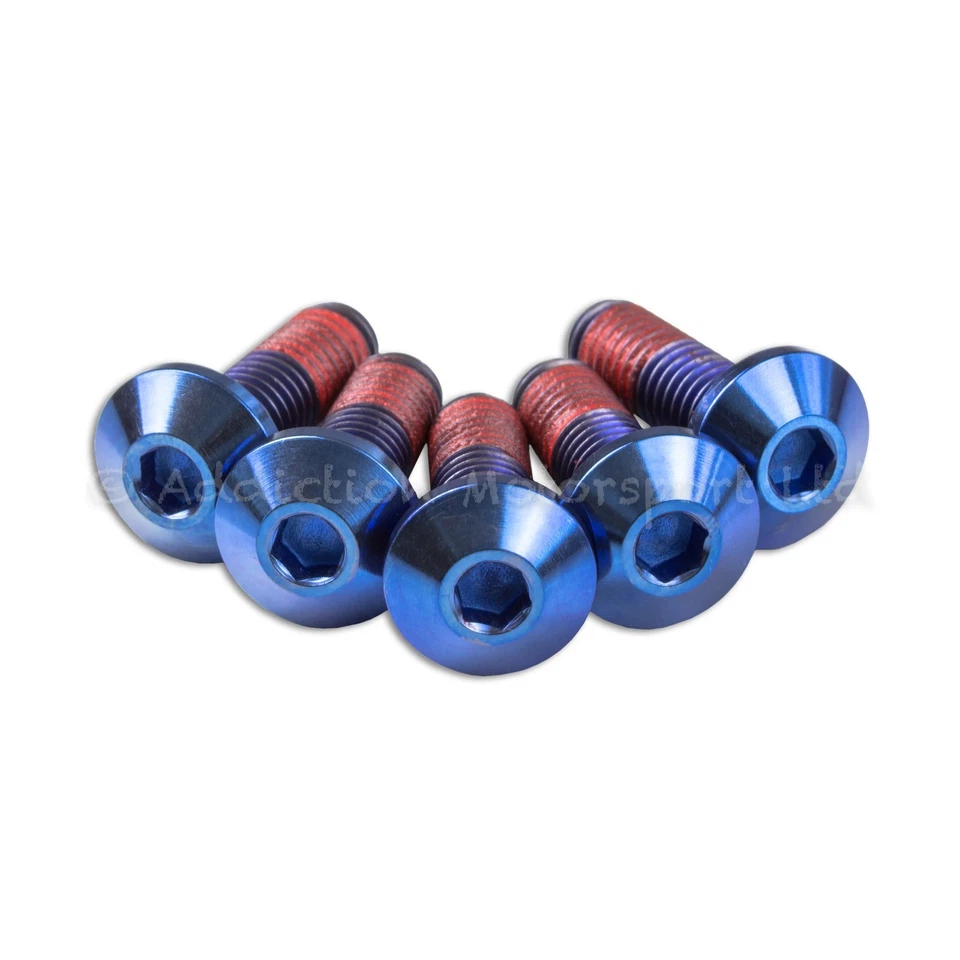 5x Yamaha FZ8 FAZER8 2010-2015 azul titanio disco trasero rotor pernos bloqueo de rosca Foto 1 de 1