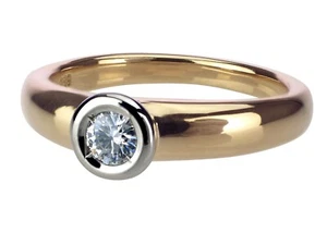 CHRIST Solitär 14 K 585 Gelb Gold 0,30 ct Brillant Damen Verlobung Ring! - Bild 1 von 7