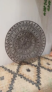 STUNNING HANDCRAFTED LARGE WIRE/ METAL DISPLAY BOWL/ DISH HOME DECOR WALL ART - Picture 1 of 8