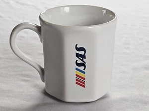 Scandinavian Airlines SAS Mug Rare Vtg Octagonal Coffee Tea Made in England - Picture 1 of 6