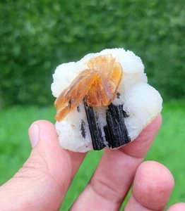 Aesthetic Specimen of Schorl aka Black Tourmaline w/Mica &Elbite Skardu/Pakistan - Picture 1 of 5
